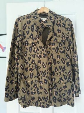 Tabitha Olive Jacket with Black Trim